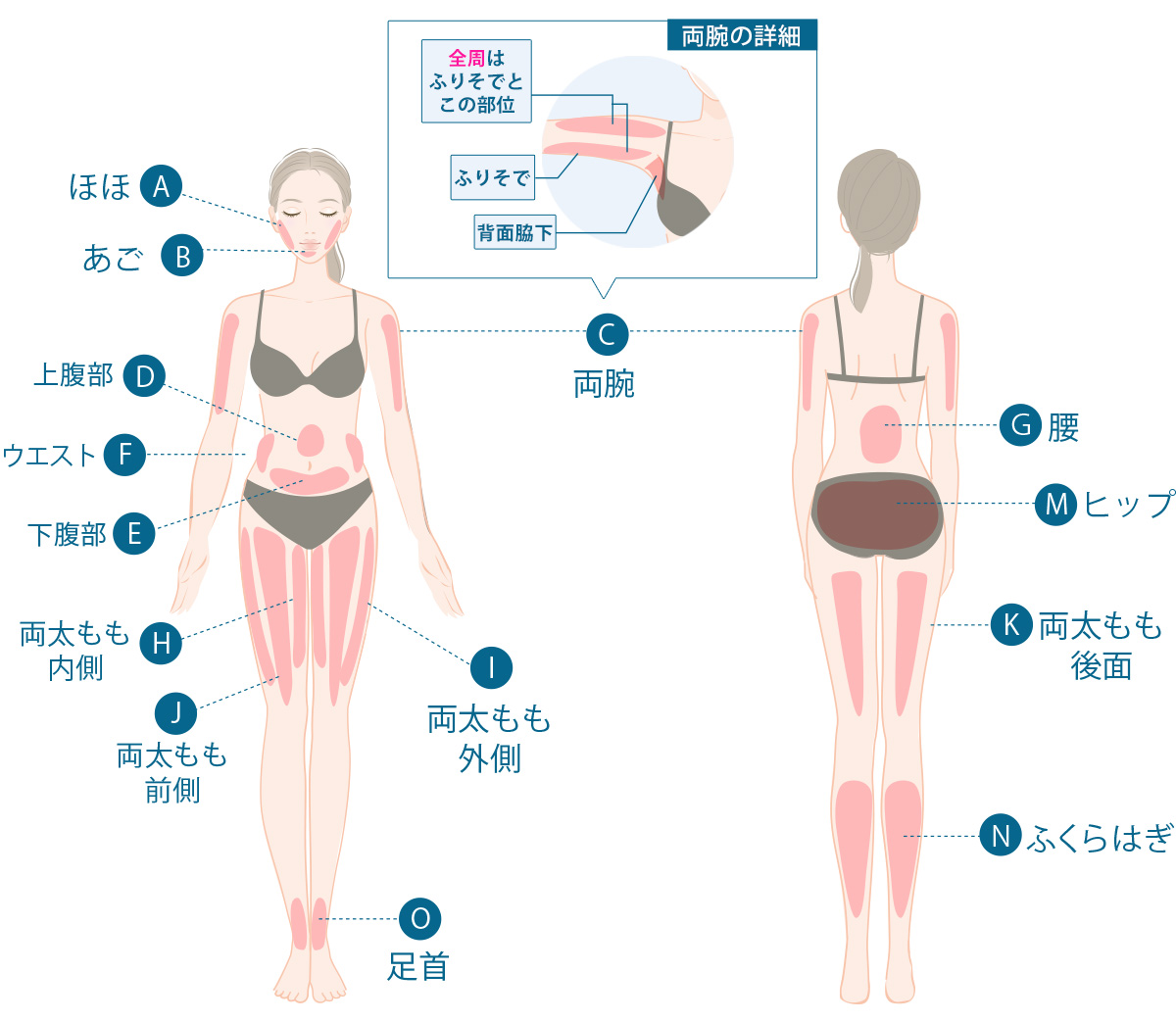 脂肪吸引　部位