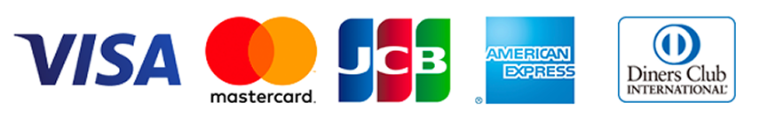 VISA/MasterCard/JCB/AmericanExpress/DinersClub