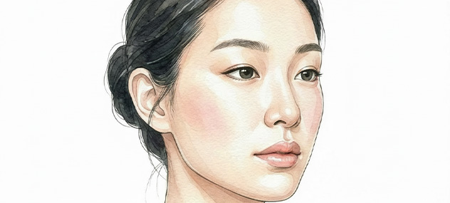 まぶたの重さや目の開きが印象に影響している顔のイメージ