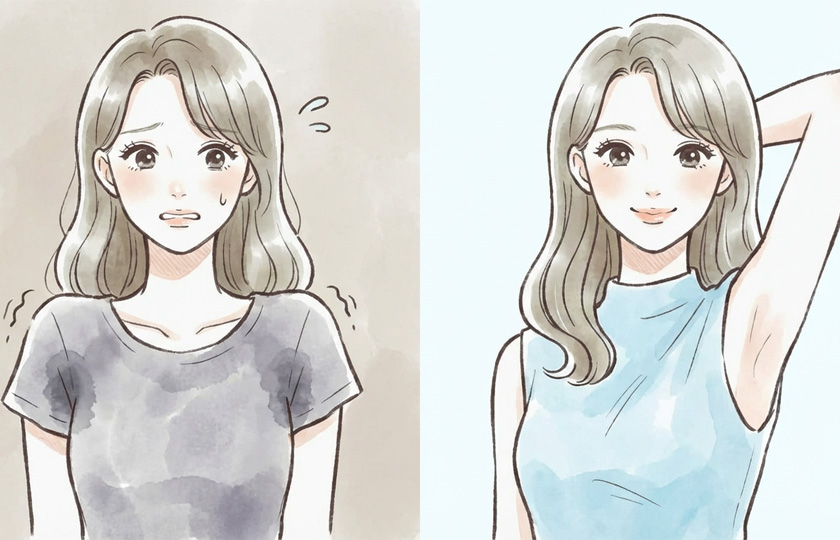 ワキの汗が抑えられることで、汗ジミやニオイの不安が軽くなり、季節やシーンを問わず過ごしやすくなることが期待できます。