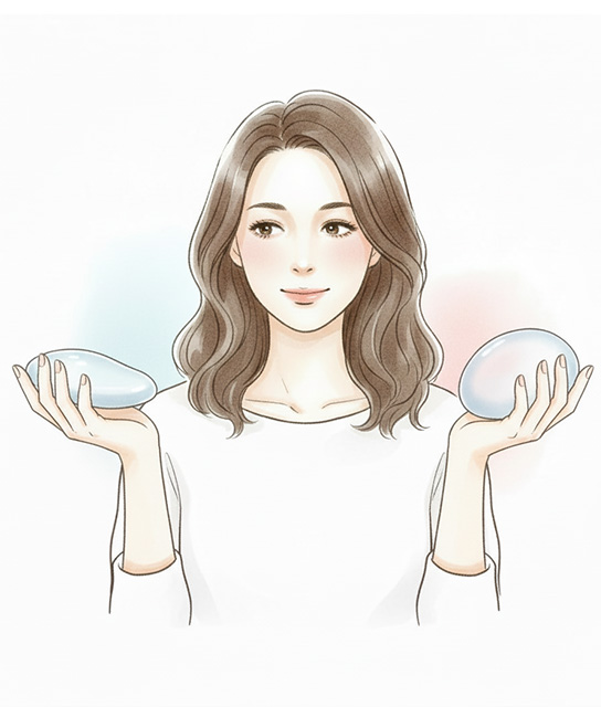 バッグのサイズや形を検討するイメージ