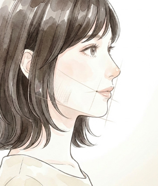 下顔面のバランスを整えるイメージ