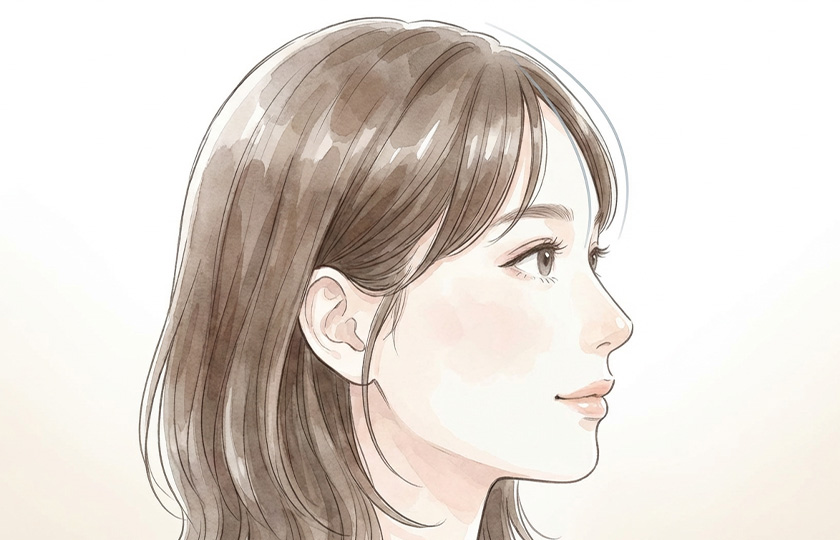 額の凹みをなめらかに整える注入治療のイメージ