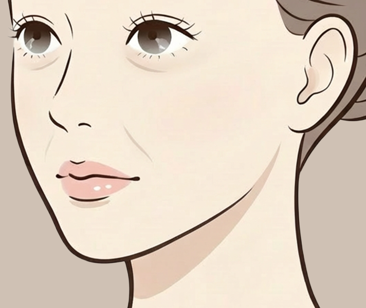 ボリュームロスによる老け見えのイメージ