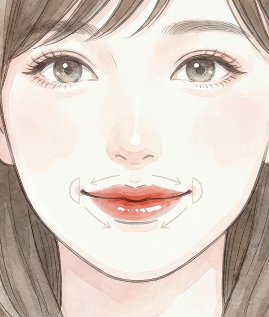 自然なボリューム感の唇デザインのイメージ