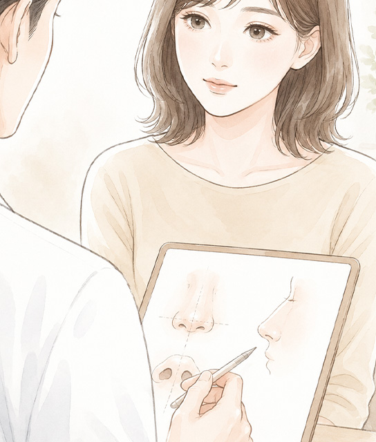 鼻全体のバランスを相談するイメージ
