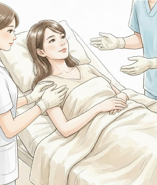 痛みに配慮した麻酔と手技のイメージ