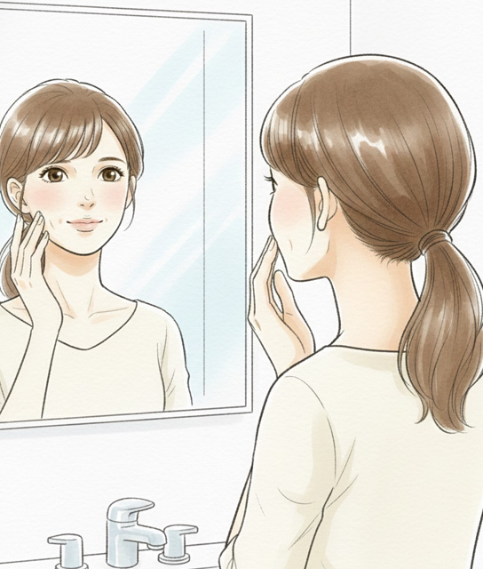 半年後の肌の安定感をイメージ