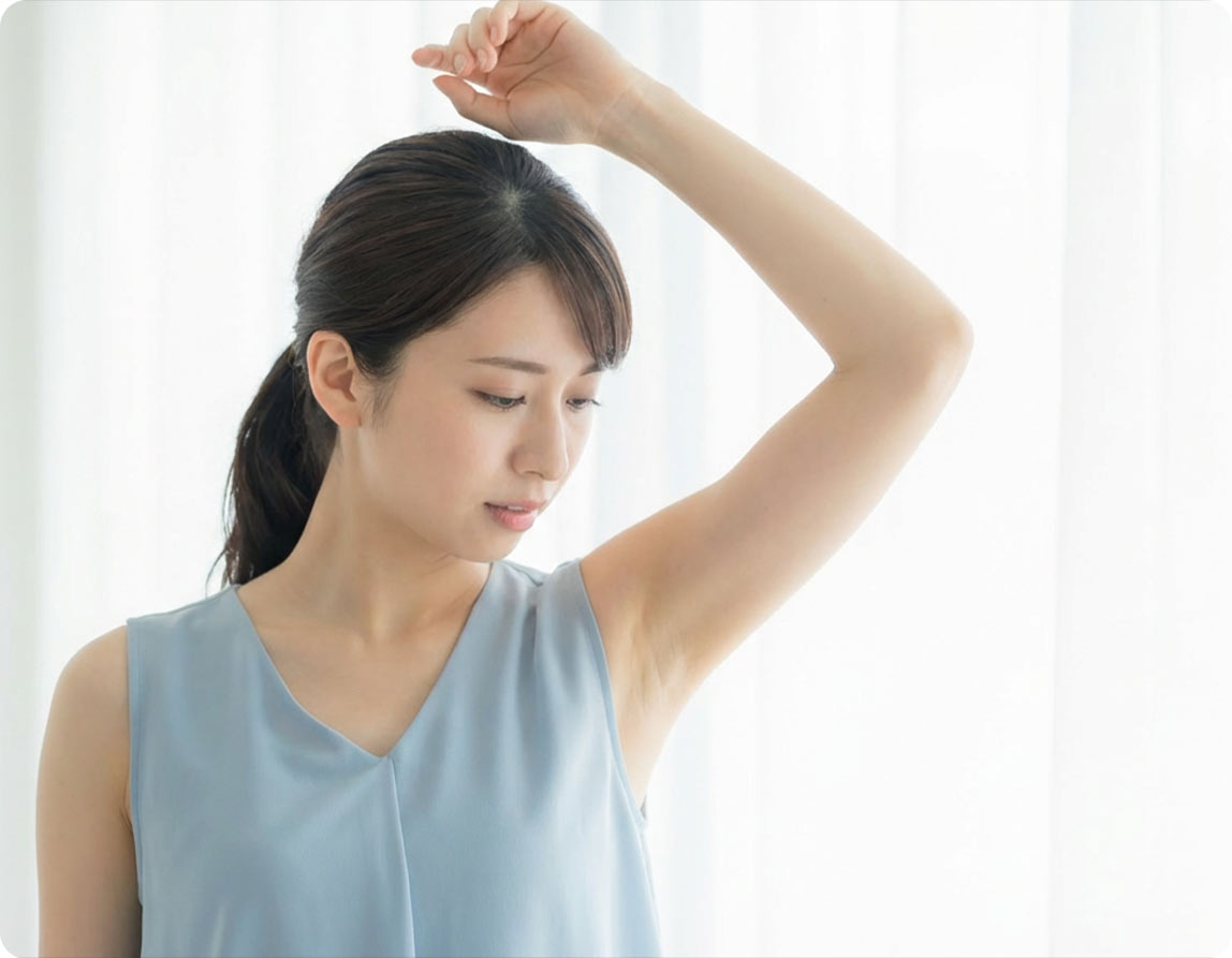 わきが・多汗症でよくあるお悩みのイメージ