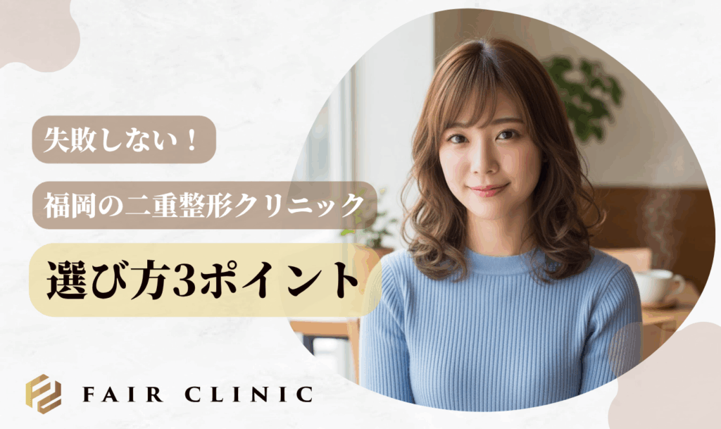 失敗・後悔しない！福岡の二重整形クリニック選び3つのポイント