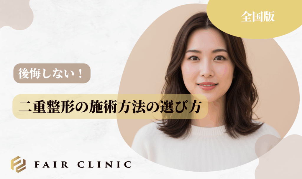 後悔しない!二重整形の施術方法の選び方