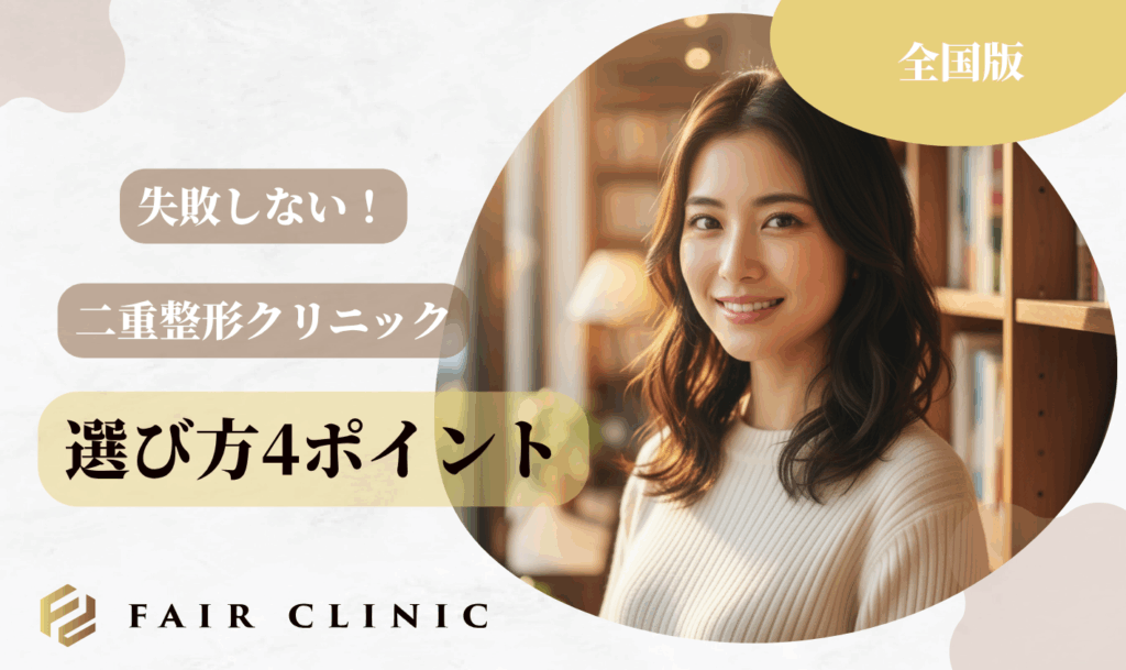 失敗しない!二重整形クリニック選び方4ポイント