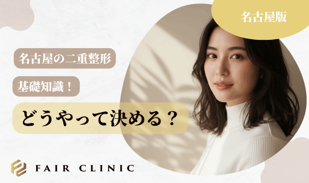 名古屋の二重整形の基礎知識！どうやって決める？