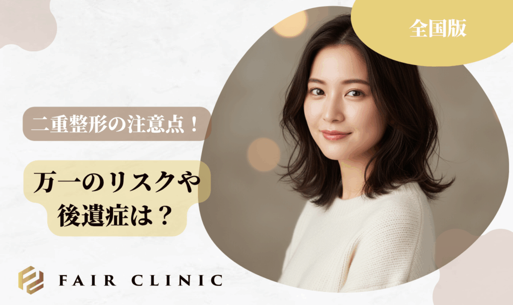 二重整形の注意点!万一のリスクや後遺症は?
