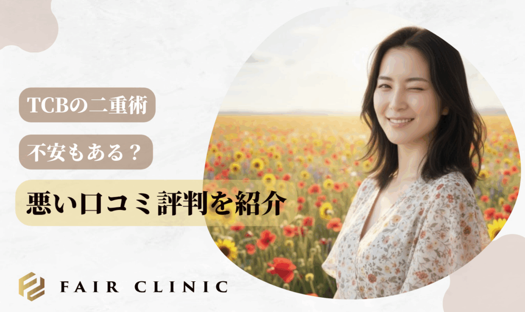 TCB二重術4,800円の悪い口コミ！不安もある！