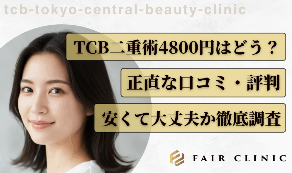 TCB二重術4800円の正直な口コミ！本当に安くて大丈夫か徹底調査