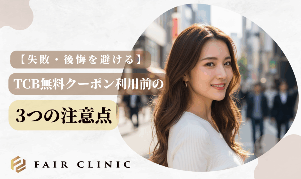 【失敗・後悔を避ける】TCB無料クーポン利用前の3つの注意点