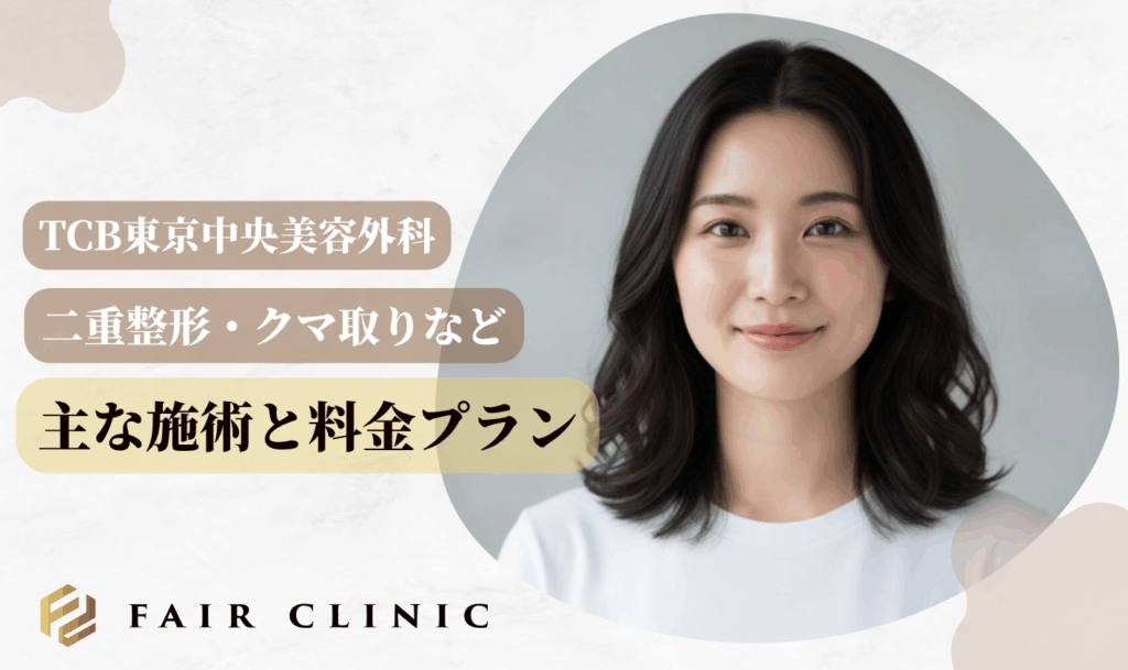 TCBやばい?東京中央美容外科の主な施術と料金プラン