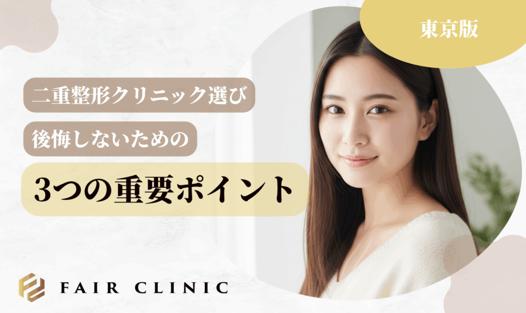 二重整形クリニック選びで後悔しないための3つの重要ポイント