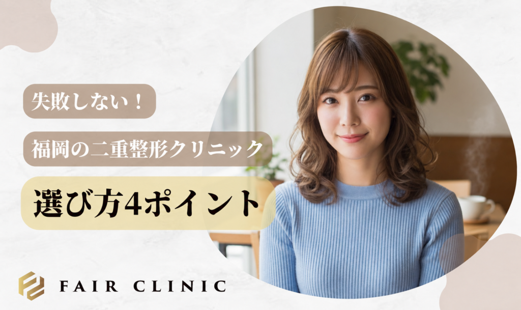 失敗・後悔しない！福岡の二重整形クリニック選び4つのポイント