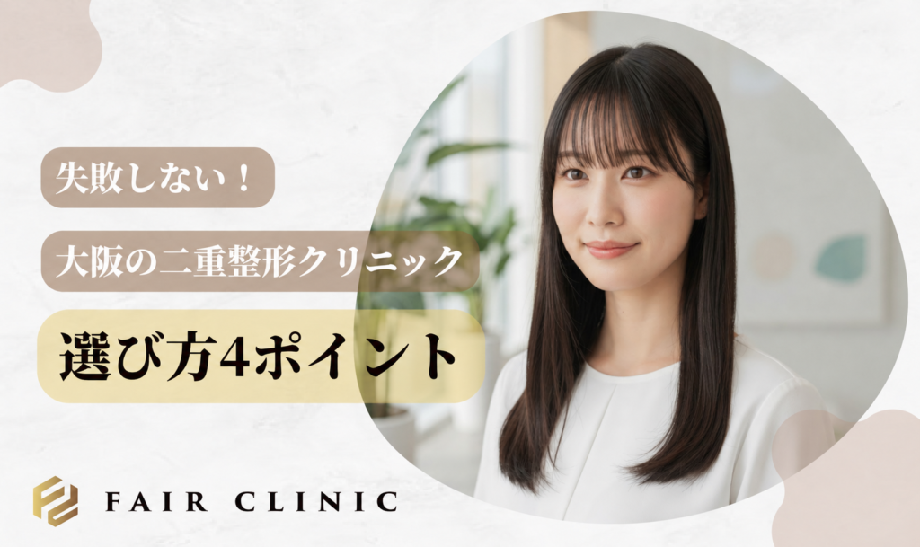 大阪で失敗しない二重整形クリニックの選び方|料金・医師・保証の4ポイント