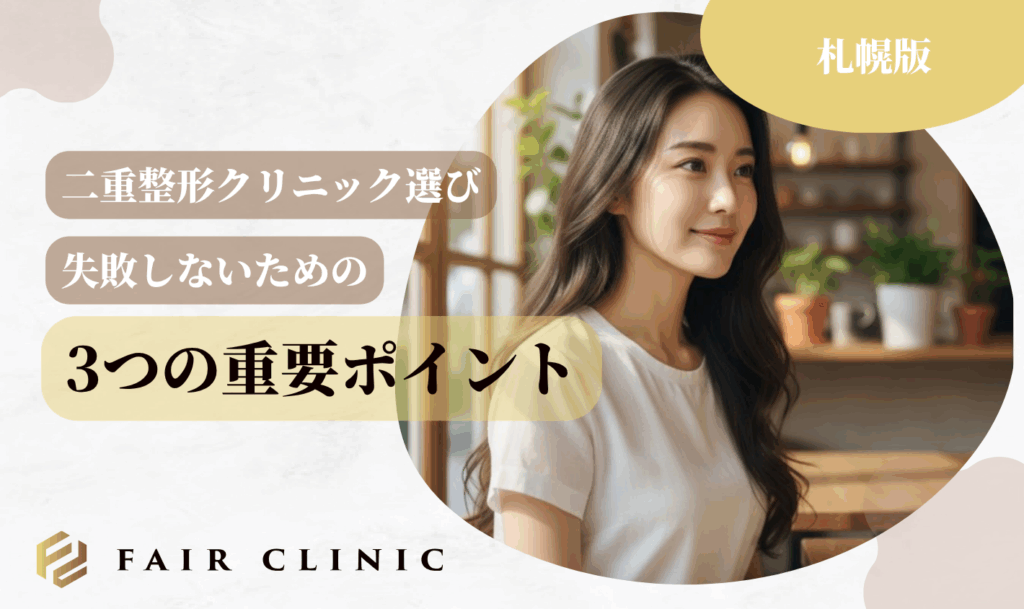 失敗しない！札幌で二重整形クリニックを選ぶ3つのポイント