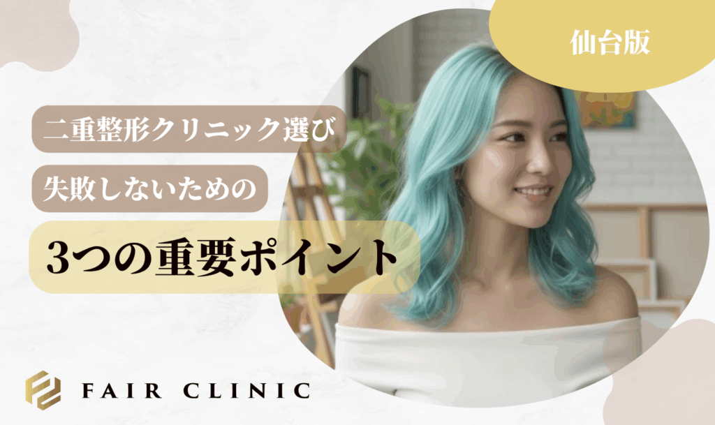 失敗しない！仙台の二重整形クリニックの選び方3つのポイント