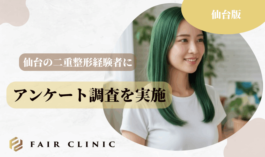 仙台の二重整形経験者 アンケート調査