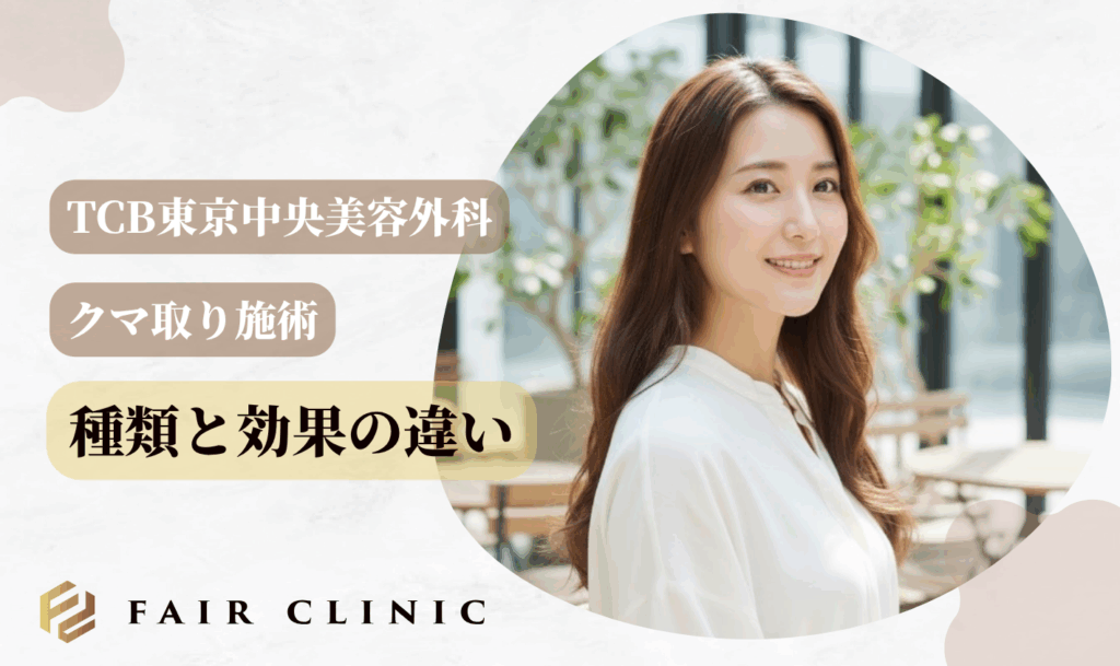 あなたのクマはどれ？施術の種類と効果の違い