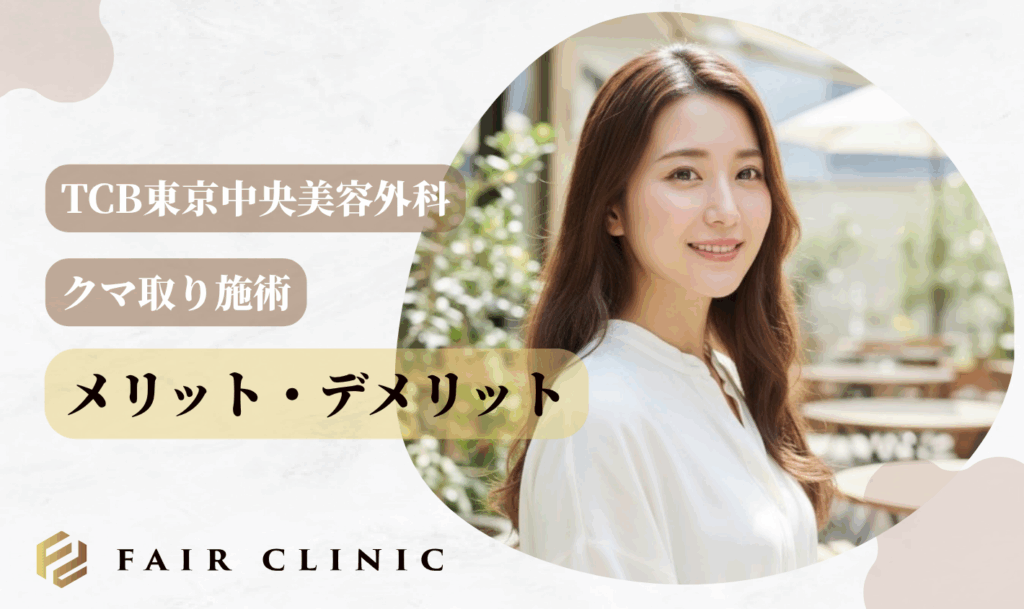 TCBのクマ取りを選ぶメリットとデメリット