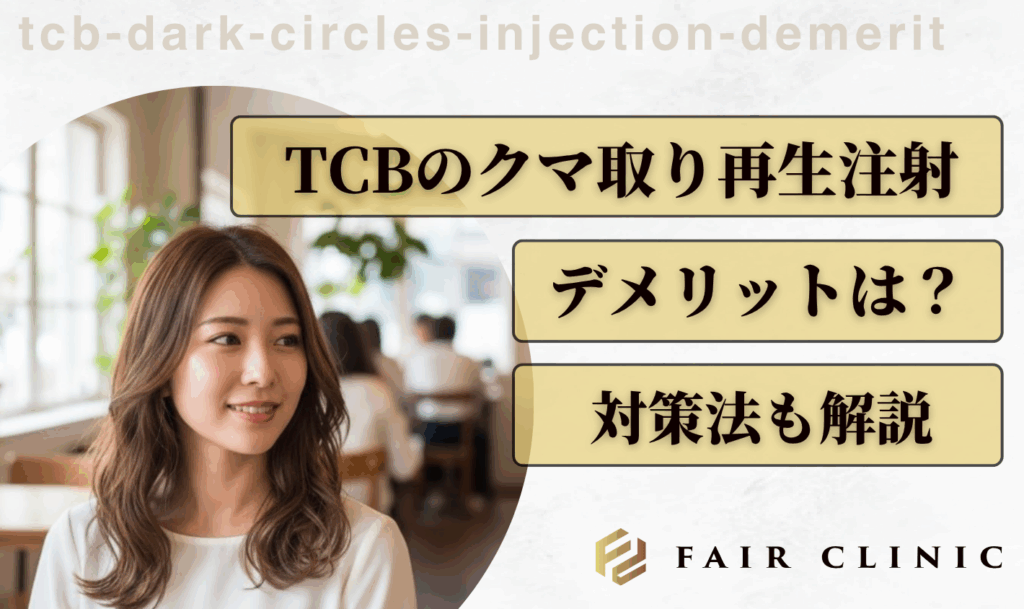 TCBのクマ取り再生注射のデメリットは？効果と料金・失敗しないための対策も解説