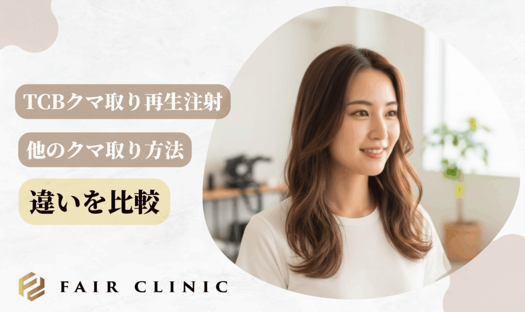 TCBクマ取り再生注射と他のクマ取り方法の違い