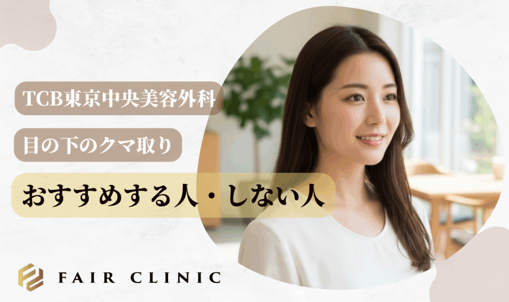 TCBのクマ取りをおすすめする人・おすすめしない人