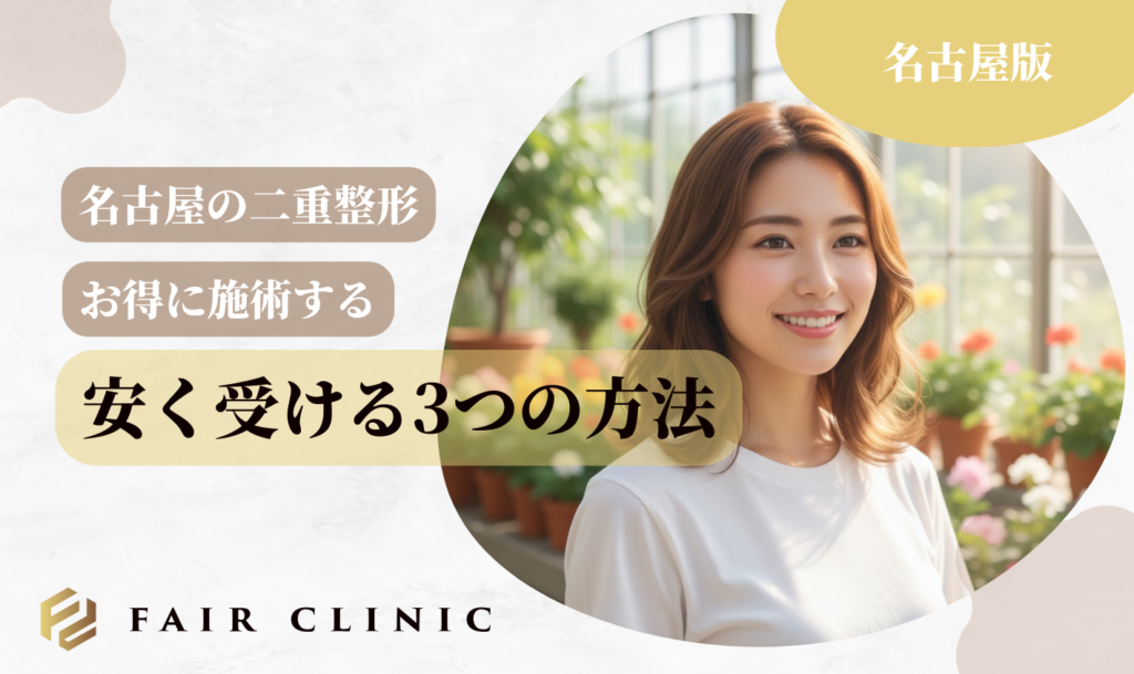 名古屋で二重整形を安く受ける3つの方法