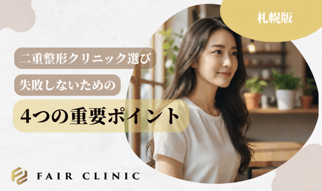 失敗しない！札幌で二重整形の名医・クリニックを選ぶ4つのポイント