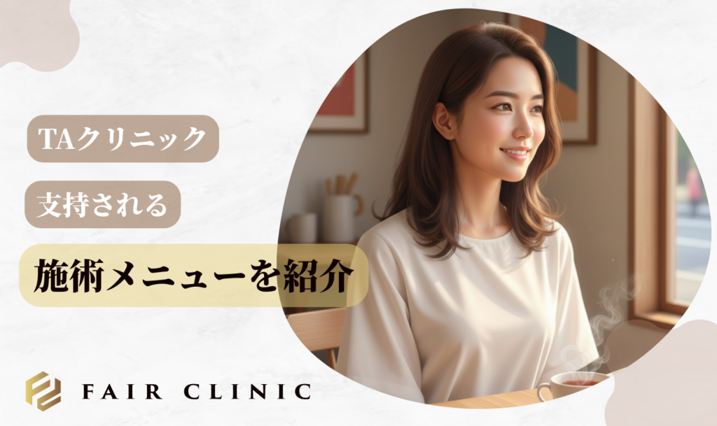 TAクリニックで特に支持されている施術メニューを徹底解説