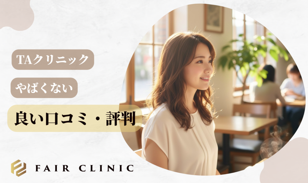 悪い口コミだけではない！TAクリニックが選ばれる理由と良い口コミ評判