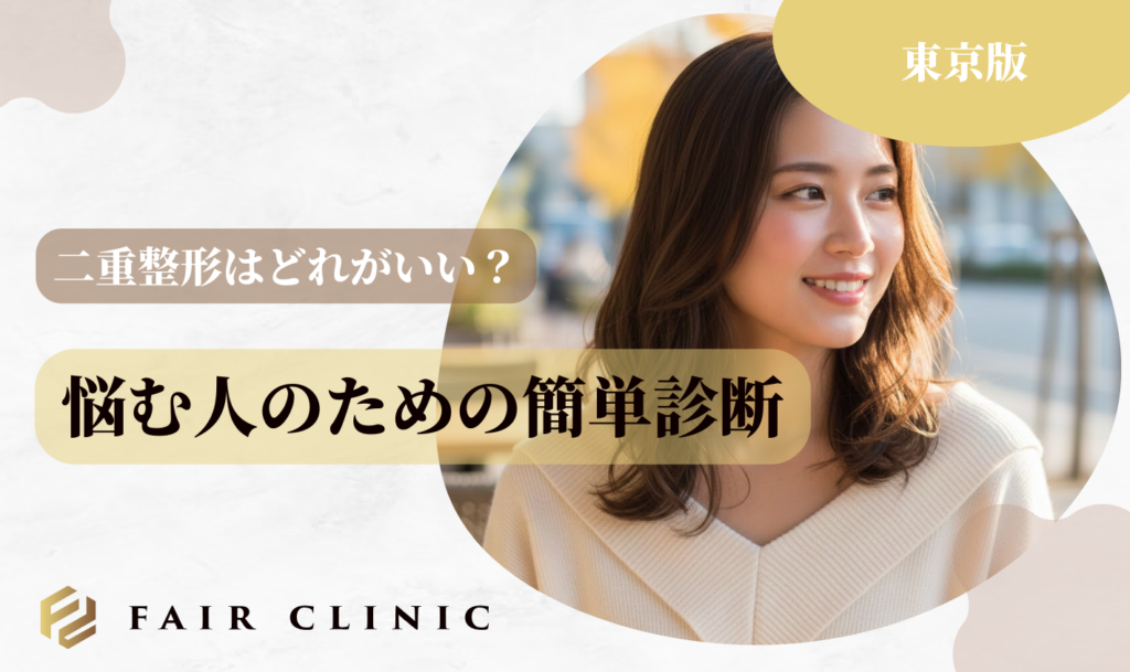 東京で二重整形に悩む人のための簡単診断
