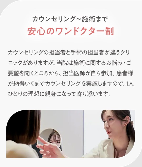 共立美容外科のワンドクター制