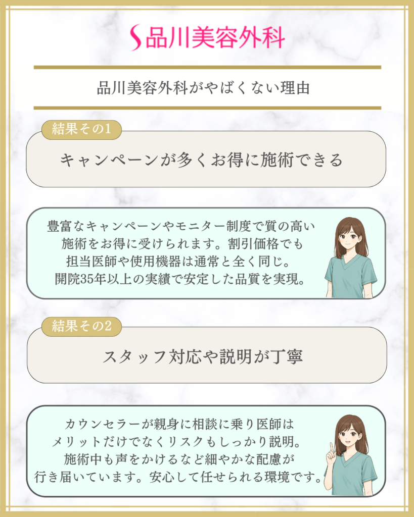品川美容外科がやばくない理由