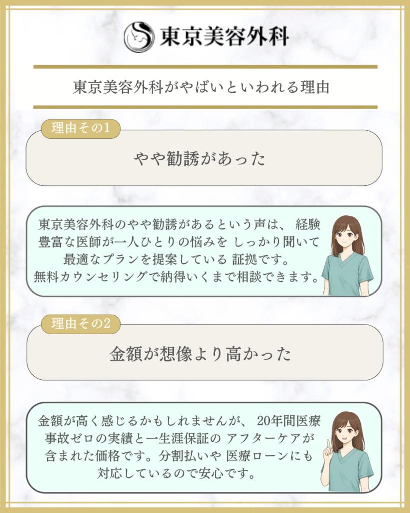 東京美容外科がやばいといわれる理由