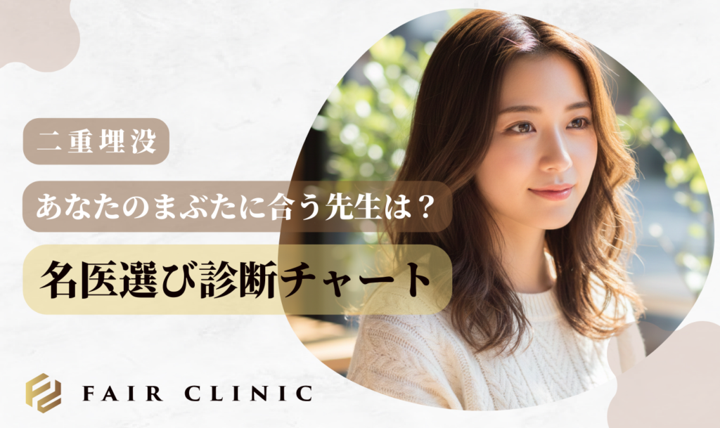 二重埋没が上手い先生の口コミは?失敗しない名医の選び方【2026年】 名医選び診断チャート