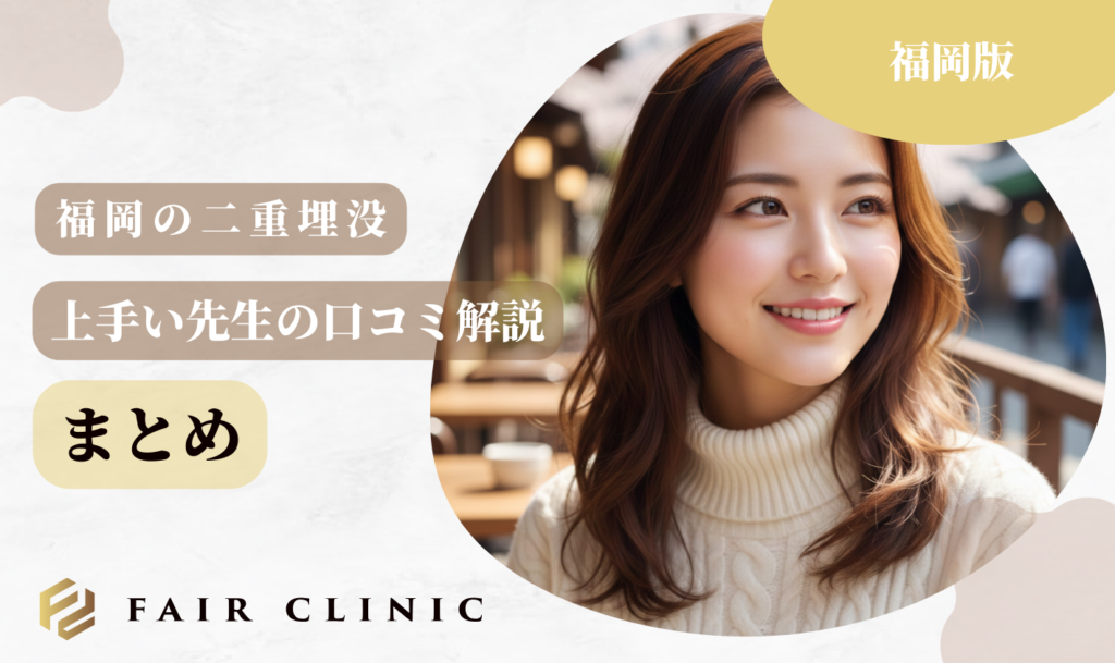 福岡の二重埋没 まとめ