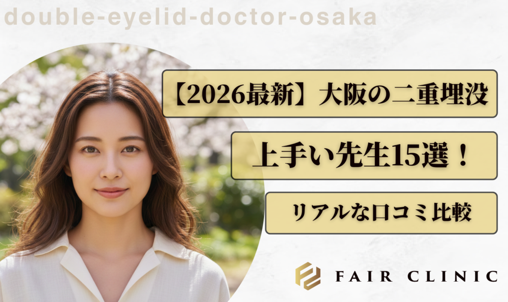 【2026最新】大阪の二重埋没で上手い先生15選!リアルな口コミ比較