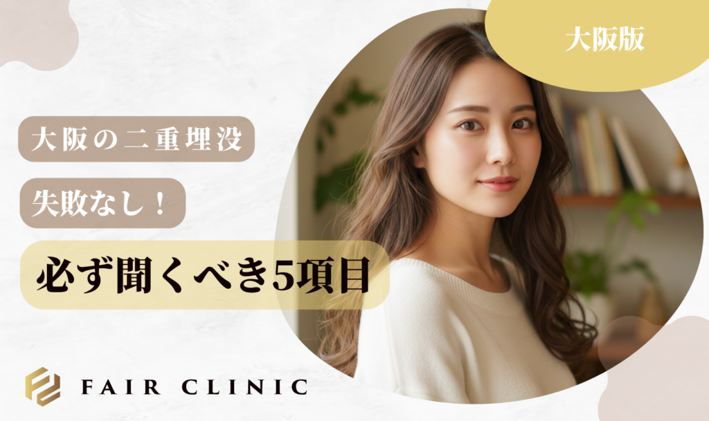 大阪の二重埋没 必ず聞くべき5項目