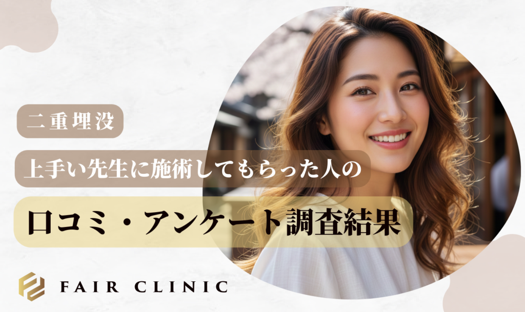 二重埋没が上手い先生の口コミは?失敗しない名医の選び方【2026年】 口コミアンケート結果