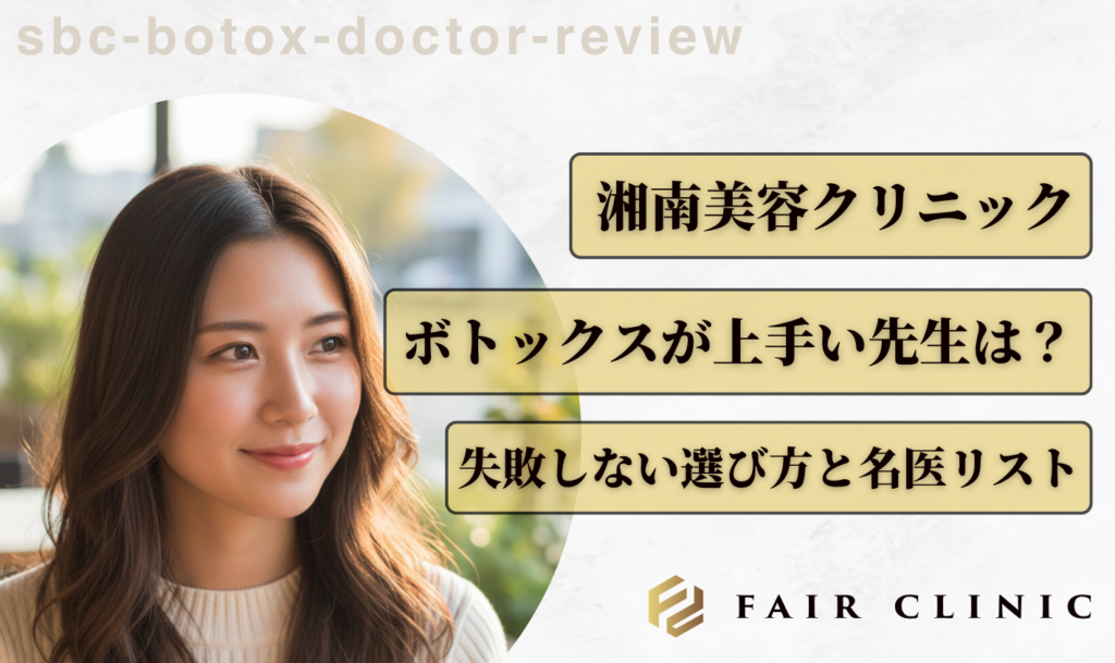 湘南美容クリニックボトックスが上手い先生は?失敗しない選び方と名医リスト