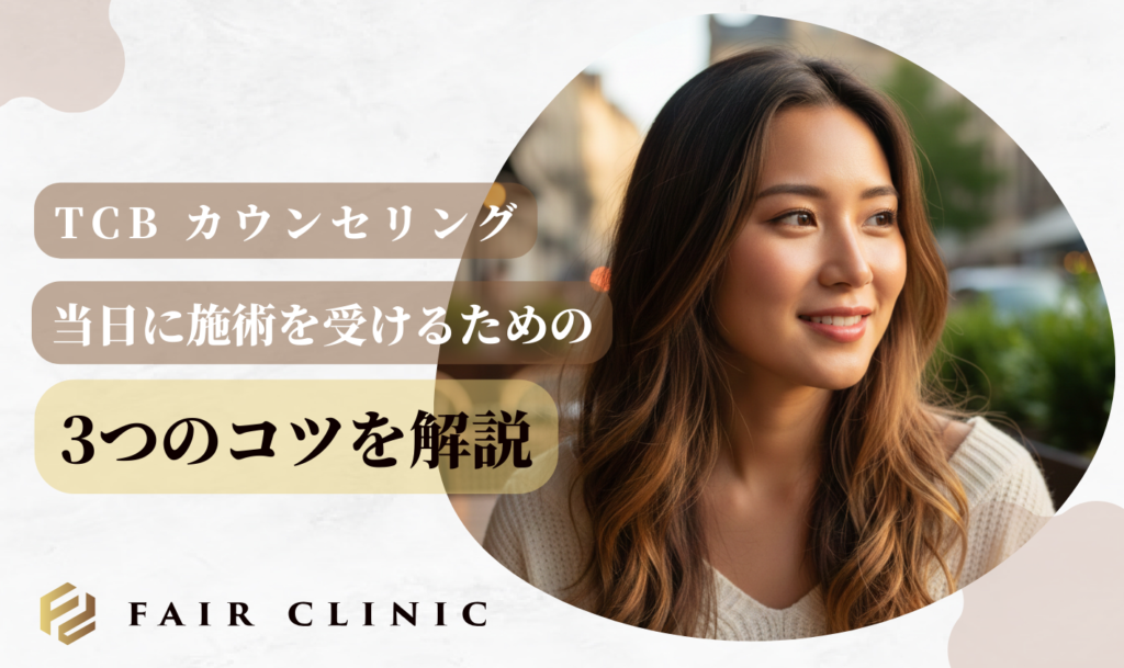 TCBカウンセリング当日施術の条件は？今日受けるための予約術と持ち物【2026年最新】 当日施術を受けるためのコツ