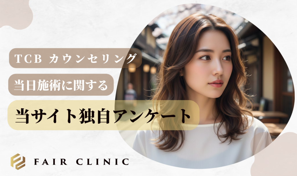 TCBカウンセリング当日施術の条件は？今日受けるための予約術と持ち物【2026年最新】　アンケート