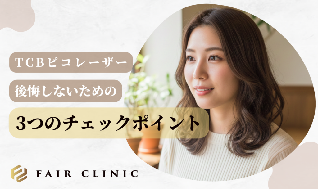 TCBピコレーザーの口コミは？他院と比較して分かった効果の差と安さの理由を解説　3つのチェックポイント